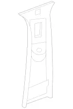 25369045009F93 - Body: Upper Center Pillar Trim for Mercedes-Benz Image