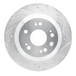 63158022R - : DFC Brake Rotor - Drilled and Slotted - Silver for DYNAMIC FRICTION Image