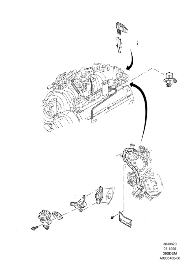 E6AZ9D476B - Emission System: Egr Valve Gasket for Ford Image
