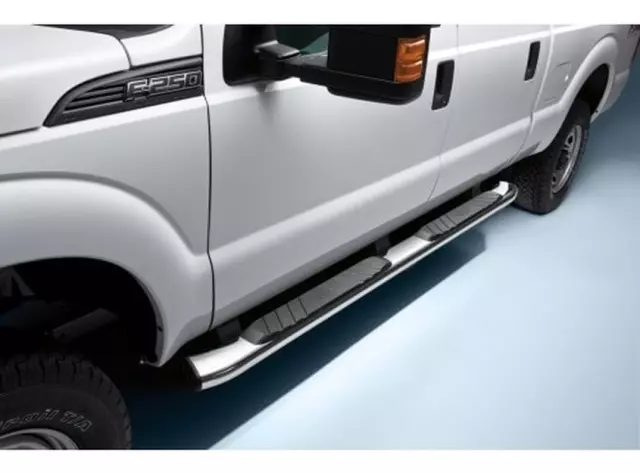 BC3Z16450EA - Body: Step Bars - 5in Chromed Aluminum Crew Cab for Ford: F-250 Super Duty, F-350 Super Duty, F-450 Super Duty Image