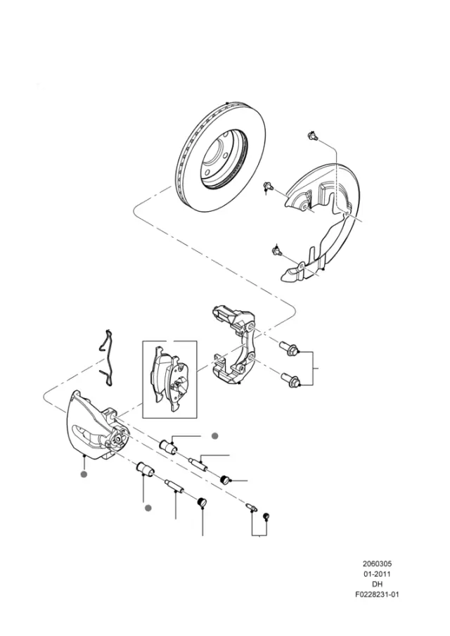 CV6Z2B292B - Brakes: Caliper Support for Ford Image