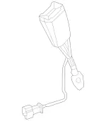 2188600269 - Driver Seat: Seat Belt Buckle for Mercedes-Benz: CLS400, CLS550, CLS63 AMG, CLS63 AMG S Image