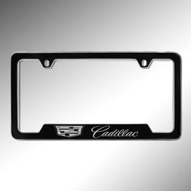 19330367 - Exterior: License Plate Frame, Black for Cadillac: ATS, CT4, CT5, CT6, CTS, Escalade, Escalade ESV, LYRIQ, XT4, XT5, XT6, XTS Image