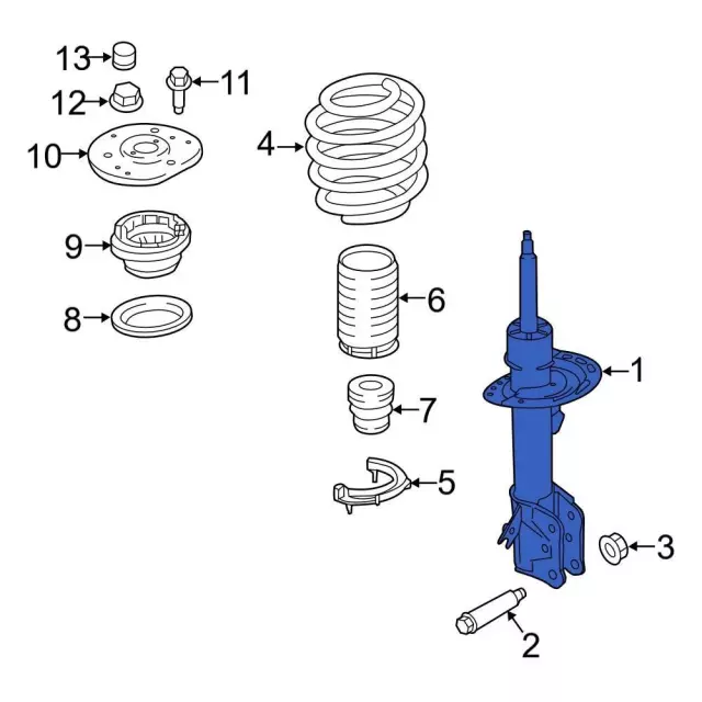 K2GZ18124AN - : Suspension Strut for Ford: Edge Image