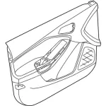 DM5Z5423942BG - Body: Door Trim Panel for Ford: Focus Image
