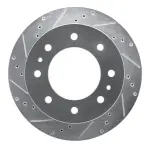 63148061L - : DFC Brake Rotor - Drilled and Slotted - Silver for DYNAMIC FRICTION Image