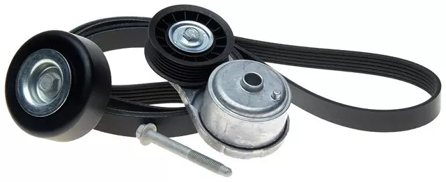 ACK060960K1 - Belts and Cooling: Automatic Belt Tensioner and Pulley Kit with Tensioner, Pulley, Belt, and Bolt for Chevrolet: Express 1500, Express 2500, Silverado 1500, Silverado 1500 Classic | GMC: Savana 1500, Savana 2500, Sierra 1500, Sierra 1500 Classic Image