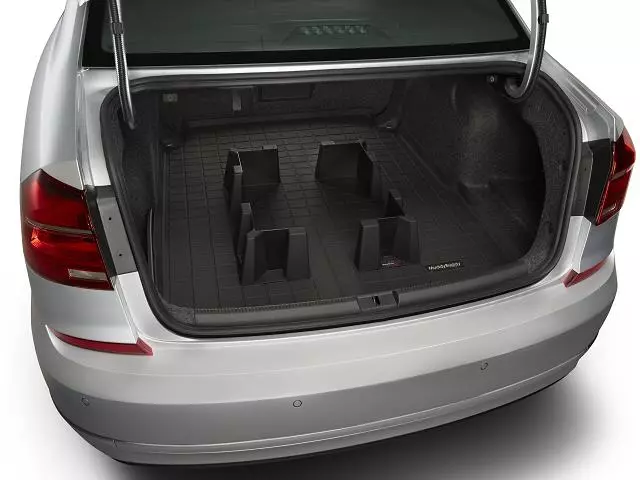 61166B - Interior: Cargotech Containment System - Black for Volkswagen: Arteon, Atlas, Beetle, CC, e-Golf, Golf, Golf Alltrack, Golf SportWagen, GTI, ID. Buzz, ID.4, Jetta, Passat, Taos, Tiguan, Tiguan Limited, Touareg Image