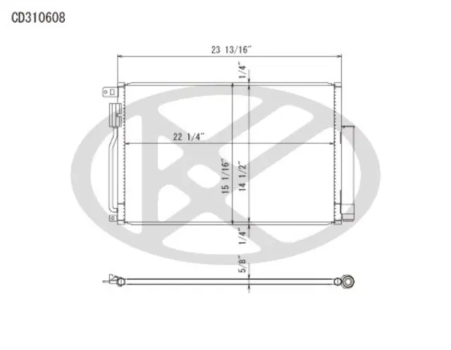 CD310608 - Air Conditioning &amp; Heat: Koyorad A/C Condenser for Koyo Image