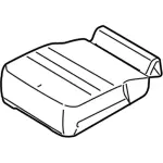 HC3Z2863222A - Body: Seat Cushion Pad for Ford: F-250 Super Duty, F-350 Super Duty, F-450 Super Duty Image