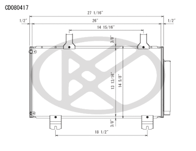 CD080417 - : Koyorad A/C Condenser for Koyo Image
