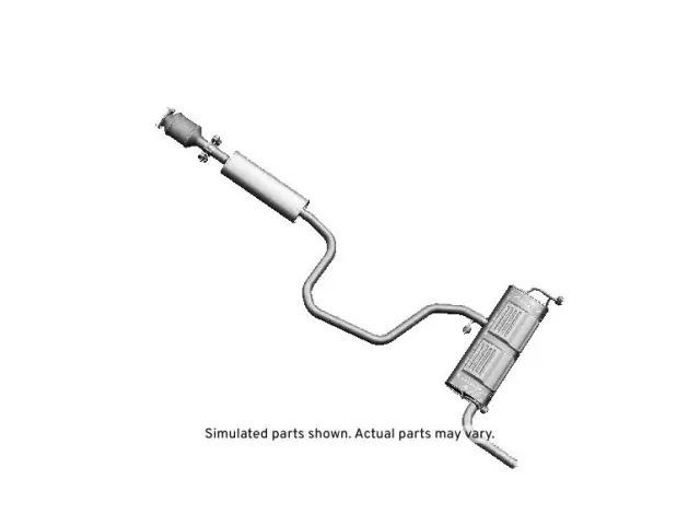 25924122 - : Exhaust Muffler Assembly with 3-Way Catalytic Converter, Insulator, and Gasket for Pontiac: G6 Image
