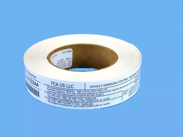 47480532AA - Labels: Vehicle Emission Control Information Label for Mopar Image