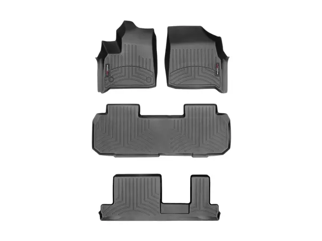 441228134 - : Black FloorLiner™ DigitalFit®, Front, 2nd Row &amp; 3rd Row for WeatherTech Image