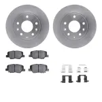 651280355 - : DFC Brake Rotor with 5000 Brake Pads and Hardware Kit for DYNAMIC FRICTION Image