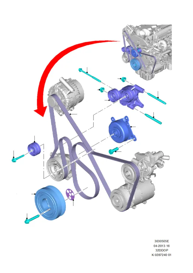 BB3Z6312A - Engine: Pulley for Ford Image