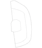 2318200074 - : Reflector for Mercedes-Benz: SL400, SL450, SL550, SL63 AMG, SL65 AMG Image