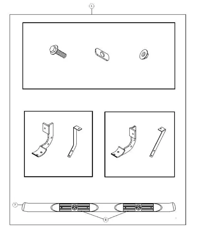5183049AA - : Mounting Hardware Kit for Mopar Image