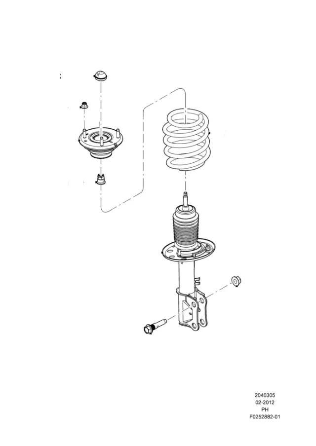 DG1Z18124V - Suspension: Strut for Ford Image