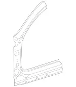 2386300102 - Side Panels: Paneling, a-Pillar for Mercedes-Benz Image