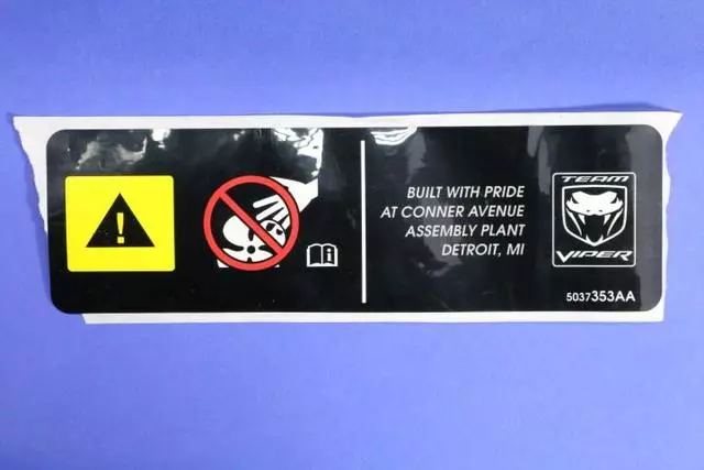Fan Caution Label - Mopar (5037353AA)