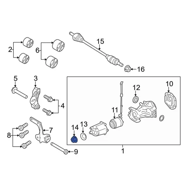 Differential Drive Pinion Nut - Ford (6L8Z-4320-B)
