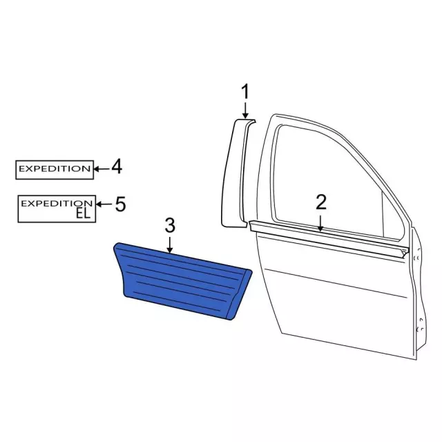 7L1Z4025557BA - : Body Side Molding for Ford Image