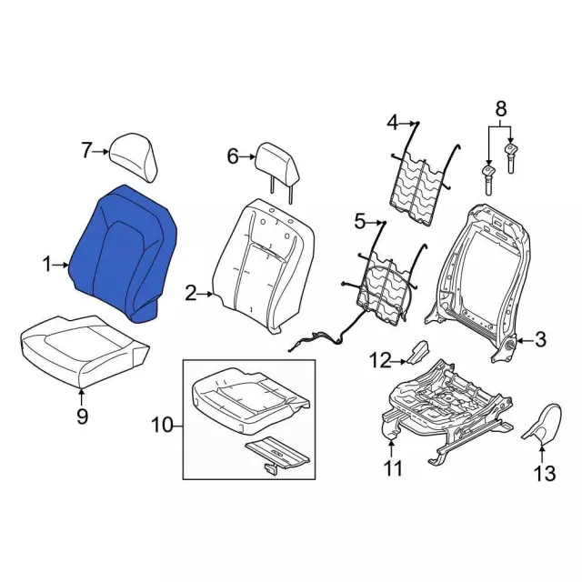 Cover Assembly Seat Back - Ford (NL3Z-1664417-AM)