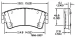 13050758 - Brake: Disc Brake Pad Set for Mazda: 6 Image