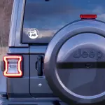 68663182AA - : Jeep Silhouette Circle Graphic, Gloss White, sold by Visco for Affiliated Accessories Image