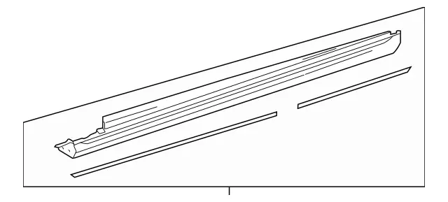 1666901840 - Trim and Lining: Trim, Longitudinal Member for Mercedes-Benz: GLE300d, GLE350, GLE400, GLE550e, GLE63 AMG, ML250, ML350, ML400, ML550, ML63 AMG Image image