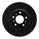 63345012R - : DFC Brake Rotor - Drilled and Slotted - Black for DYNAMIC FRICTION Image