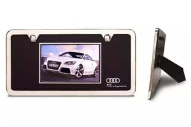 ZAUS001 - Exterior: Picture Frame License Plate Frame for Audi: A3, A3 Quattro, A3 Sportback e-tron, A4 Quattro, A5 Quattro, A6 Quattro, A7 Quattro, A8 Quattro, allroad, Q3, Q5, Q7, R8, RS5, RS7, S3, S4, S5, S6, S7, S8, SQ5, TT Quattro, TTS Quattro Image