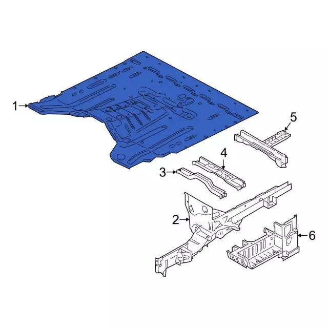 LK4Z6111135C - Body: Front Floor Pan for Ford: E-Transit, Transit-150, Transit-250, Transit-350, Transit-350 HD Image