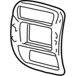 F77Z78044D70DAA - Body: Center Bezel for Ford: Explorer Image