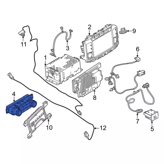 NL3Z18C858AA - Body: Radio Control for Ford: F-150, F-150 Lightning, F-250 Super Duty, F-350 Super Duty, F-450 Super Duty, F-550 Super Duty Image
