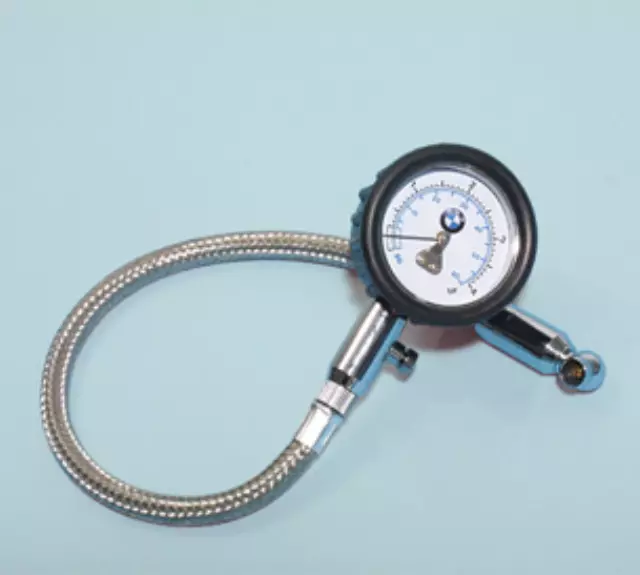 82120140377 - Wheels: Mechanical Tire Pressure Gauge for BMW: 128i, 135i, 135is, 228i, 228i xDrive, 230i, 230i xDrive, 320i, 320i xDrive, 325Ci, 325i, 325xi, 328d, 328d xDrive, 328i, 328i xDrive, 328xi, 330Ci, 330e, 330i, 330i GT xDrive, 330i xDrive, 330xi, 335d, 335i, 335i GT xDrive, 335i xDrive, 335is, 335xi, 340i, 340i GT xDrive, 340i xDrive, 428i, 428i xDrive, 430i, 430i xDrive, 435i, 435i xDrive, 440i, 440i xDrive, 525i, 525xi, 528i, 528i xDrive, 528xi, 530i, 530i xDrive, 530xi, 535d, 535d xDrive, 535i, 535i GT, 535i GT xDrive, 535i xDrive, 535xi, 540d xDrive, 540i, 540i xDrive, 550i, 550i GT xDrive, 550i xDrive, 640i, 640i Gran Coupe, 640i xDrive, 640i xDrive Gran Coupe, 640i xDrive Gran Turismo, 650i, 650i Gran Coupe, 650i xDrive, 650i xDrive Gran Coupe, 740e xDrive, 740i, 740i xDrive, 740Li, 740Li xDrive, 750i, 750i xDrive, 750Li, 750Li xDrive, 760Li, 840i, Alpina B6 xDrive Gran Coupe, Alpina B7, M2, M235i, M235i xDrive, M240i, M240i xDrive, M3, M340i, M4, M5, M550i xDrive, M6, M6 Gran Coupe, M760i xDrive, M8, X1, X2, X3, X4, X5, X6, X7, Z4 Image