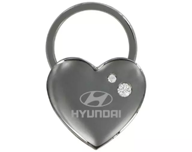 40220910 - Merchandise: Keychain, Heart Shape Black Nickel W/Crystals for Hyundai Image