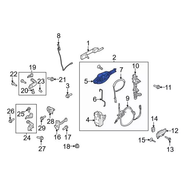 NL3Z1526685K - Body: Handle Base for Ford: F-150, F-150 Lightning Image