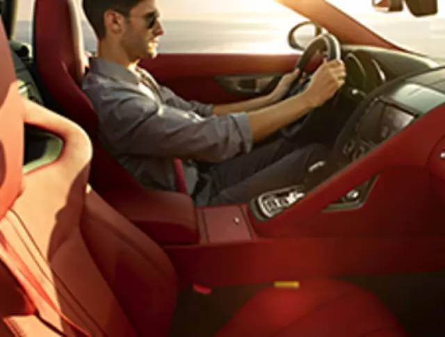 T2R19176 - Interior: Seat Belt - Red, Left Side, Nas Only for Jaguar Image