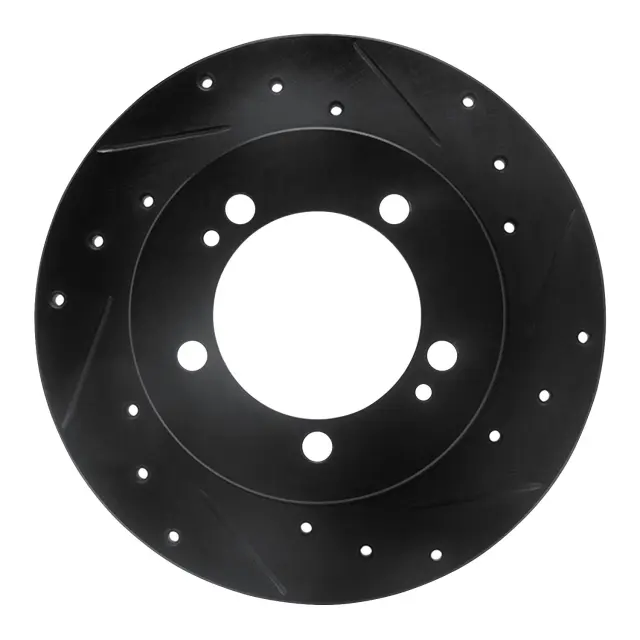 63372012R - : DFC Brake Rotor - Drilled and Slotted - Black for DYNAMIC FRICTION Image