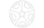 66474395 - : Wheel 8.5x18 for Mercedes-Benz: CL550, CL600, CL63 AMG, CL65 AMG, S350, S400, S550, S600, S63 AMG Image
