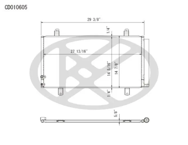 CD010605 - : Koyorad A/C Condenser for Koyo Image
