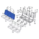 LK4Z9966600NC - Body: Seat Back Cover for Ford: Transit-150, Transit-250, Transit-350, Transit-350 HD Image