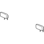 GD9Z54611A08PL - Body: Headrest, Outer for Lincoln: Continental Image
