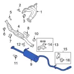 7L5Z5230B - Exhaust: Muffler &amp; Pipe for Ford: Ranger Image