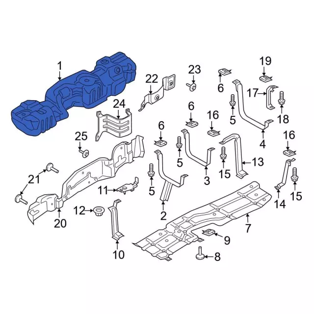LC3Z9002AA - : Fuel Tank for Ford: F-250 Super Duty, F-350 Super Duty, F-450 Super Duty Image