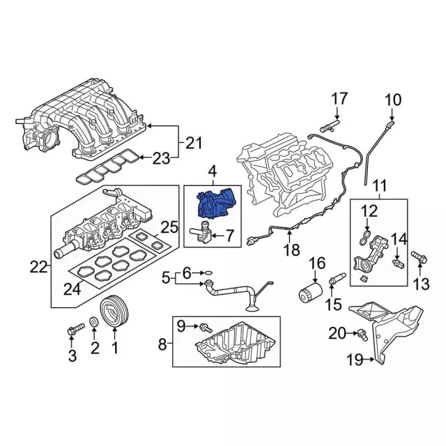 Oil Pump - Ford (HL3Z-6600-B)