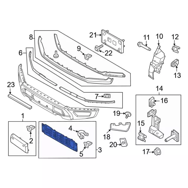 Grille Assembly Radiator - Ford (PL3Z-8200-VA)