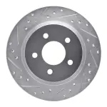 63175017L - : DFC Brake Rotor - Drilled and Slotted - Silver for DYNAMIC FRICTION Image